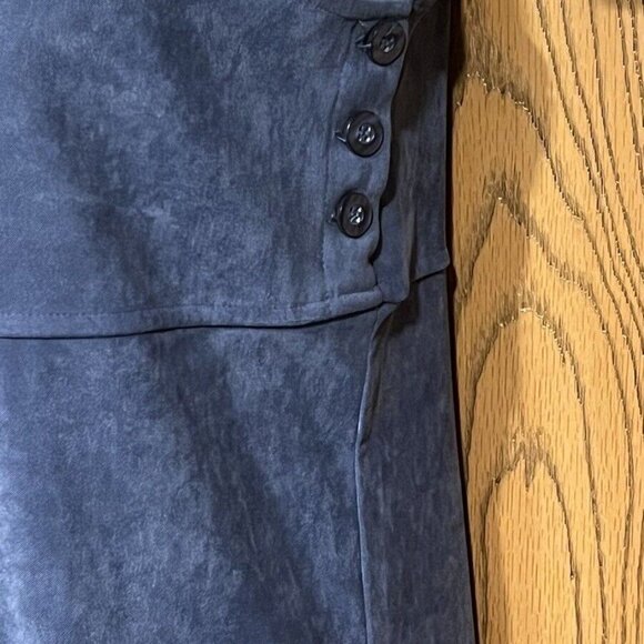 VTG‎ Mary McFadden Collection L Maxi Dress Embroidered Suede Velvet Look Jumper - Picture 9 of 16